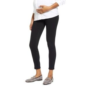 NWT 1822 Denim Re:Denim Women 6/28 Black Ankle Skinny Maternity Jeans Belly Band